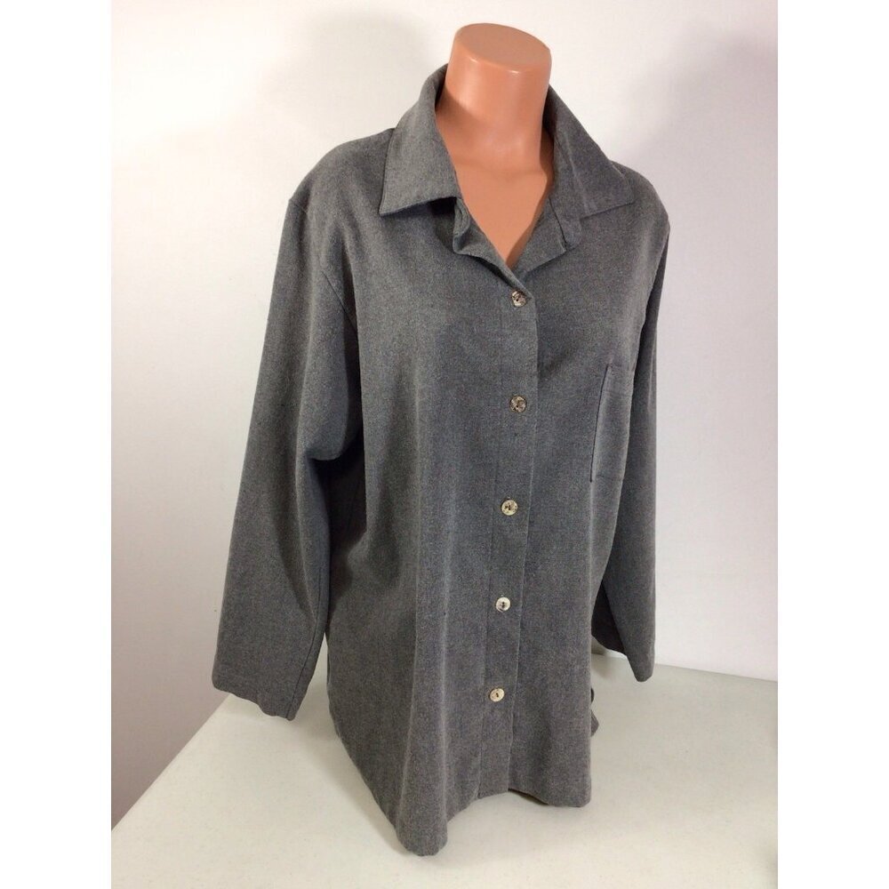 Bryn Walker Button Front Shirt Lagenlook Womens Large